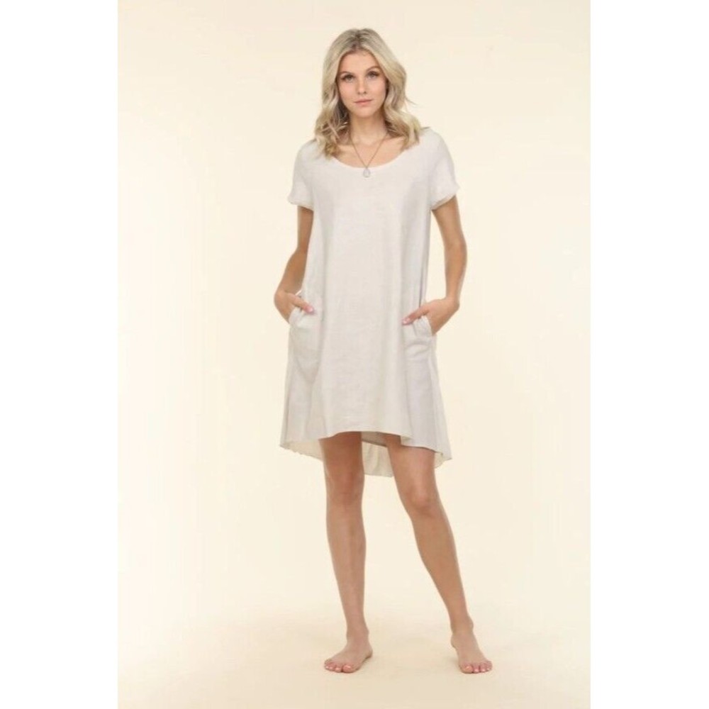 Sz M Fresh Laundry Linen Dress Anthropologie